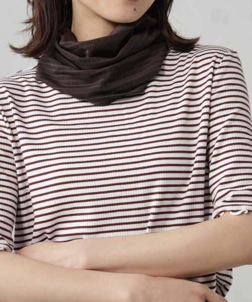 FOUND GOOD（ファウンドグッド）の「ネックカバー（ネックウォーマー/スヌード・レディース・ネイビー/ブルー系2/ブラウン系8/ブラック・FREE）」の8枚目の写真
