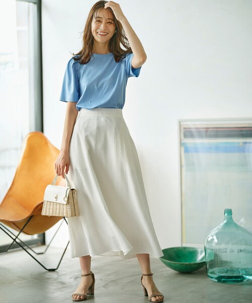 【セール】【洗える・接触冷感】タックスリーブポンチ カットソー（Tシャツ/カットソー）｜組曲（クミキョク）