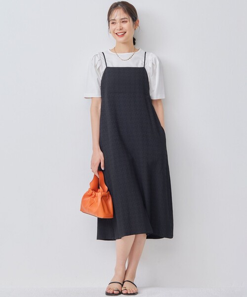 【セール】【洗える・接触冷感】タックスリーブポンチ カットソー（Tシャツ/カットソー）｜組曲（クミキョク）