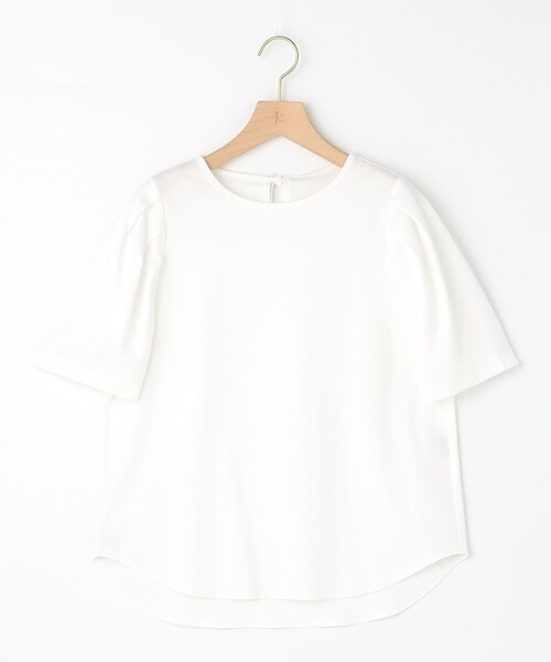 【セール】【洗える・接触冷感】タックスリーブポンチ カットソー（Tシャツ/カットソー）｜組曲（クミキョク）