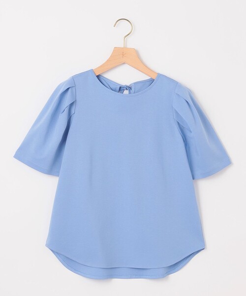 【セール】【洗える・接触冷感】タックスリーブポンチ カットソー（Tシャツ/カットソー）｜組曲（クミキョク）