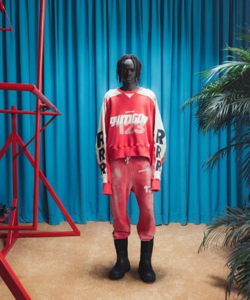 RRR-123（リヴィントンロイレビス）の「GYM BAG SWEAT WASHED RED（スウェットパンツ・メンズ・レッド・1）」の2枚目の写真