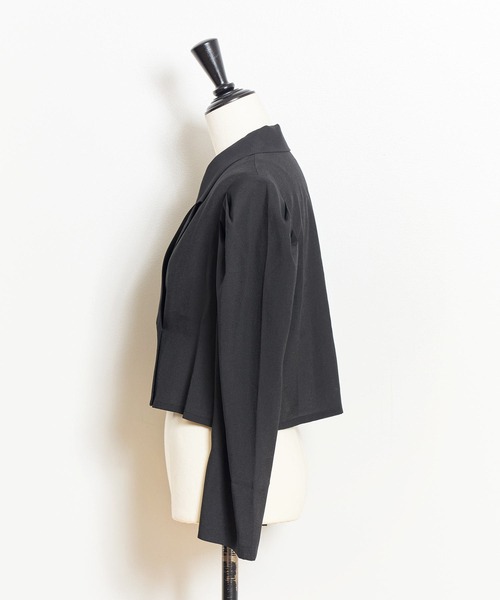 NOELA（ノエラ）の「パフスリーブクロップドジャケット（テーラードジャケット・レディース・ライトグリーン/ブラック/ラベンダー・フリー）」の14枚目の写真