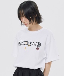 A'GEM/9 × .kom 『ROMANTIC CROWN/ロマンティック クラウン』 REVERSE LOGO TEE SHIRT/リバースロゴ Tシャツ
