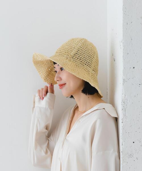 RODE SKO（ロデスコ）の「ペーパーキリカエハット（ハット・レディース・キャメル/ナチュラル・ONE）」の3枚目の写真