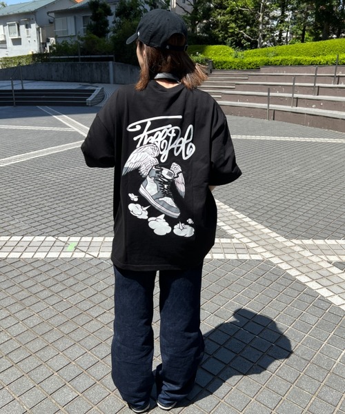 A‘gem 9（エージェムナイン）の「A'GEM/9 × .kom『FREEDEE/フリーディー』スニーカーデザイン半袖Tシャツ（Tシャツ/カットソー・レディース・ライトブルー/ホワイト/ブラック・FREE）」の19枚目の写真