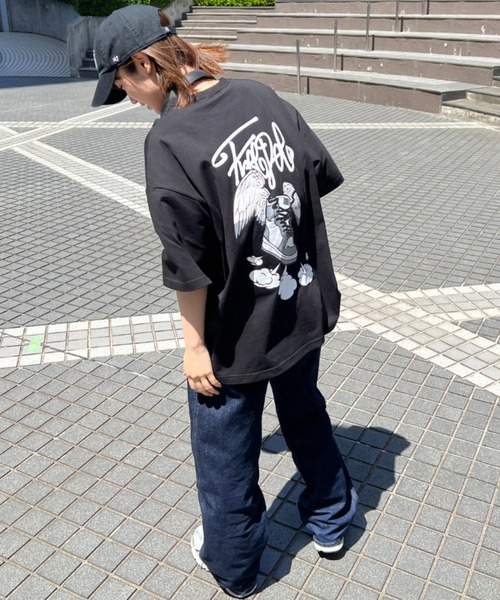 A‘gem 9（エージェムナイン）の「A'GEM/9 × .kom『FREEDEE/フリーディー』スニーカーデザイン半袖Tシャツ（Tシャツ/カットソー・レディース・ライトブルー/ホワイト/ブラック・FREE）」の17枚目の写真