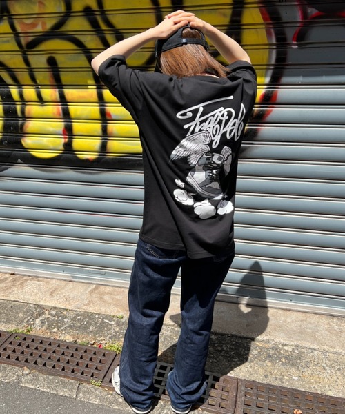 A‘gem 9（エージェムナイン）の「A'GEM/9 × .kom『FREEDEE/フリーディー』スニーカーデザイン半袖Tシャツ（Tシャツ/カットソー・レディース・ライトブルー/ホワイト/ブラック・FREE）」の16枚目の写真