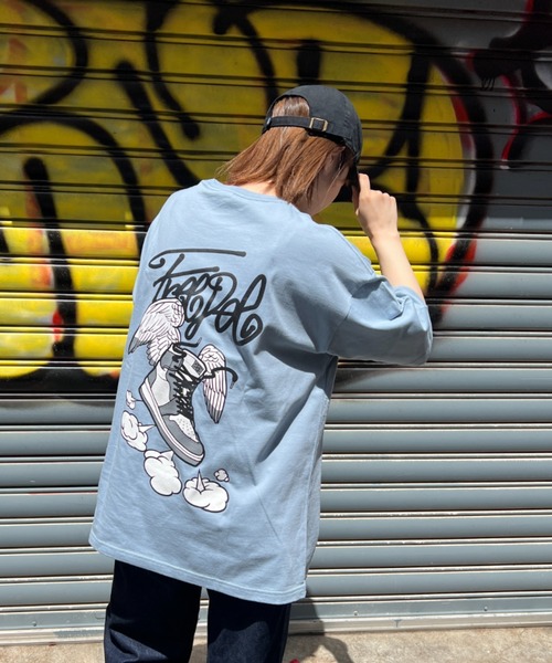 A‘gem 9（エージェムナイン）の「A'GEM/9 × .kom『FREEDEE/フリーディー』スニーカーデザイン半袖Tシャツ（Tシャツ/カットソー・レディース・ライトブルー/ホワイト/ブラック・FREE）」の22枚目の写真