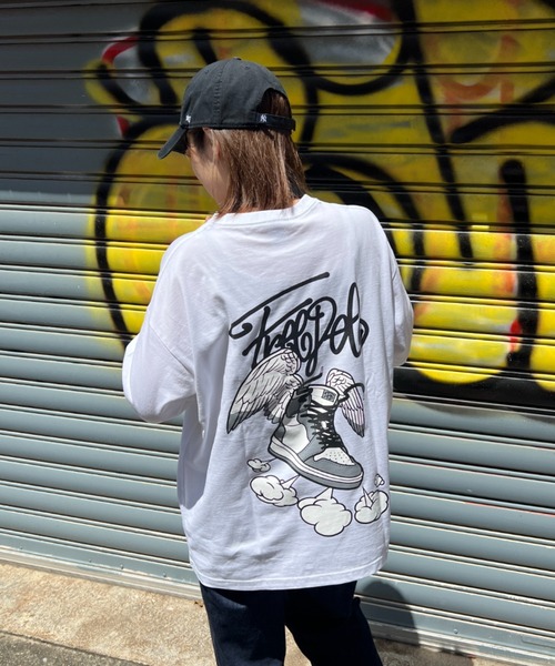 A‘gem 9（エージェムナイン）の「A'GEM/9 × .kom『FREEDEE/フリーディー』スニーカーデザイン半袖Tシャツ（Tシャツ/カットソー・レディース・ライトブルー/ホワイト/ブラック・FREE）」の6枚目の写真