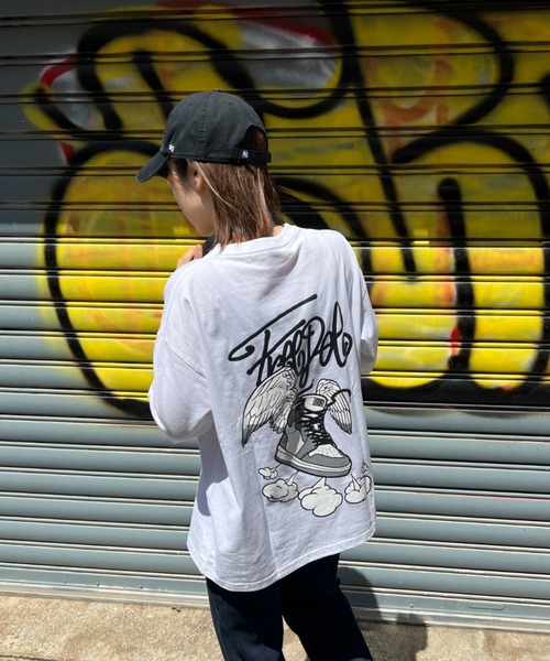 A‘gem 9（エージェムナイン）の「A'GEM/9 × .kom『FREEDEE/フリーディー』スニーカーデザイン半袖Tシャツ（Tシャツ/カットソー・レディース・ライトブルー/ホワイト/ブラック・FREE）」の5枚目の写真