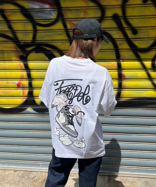 A‘gem 9（エージェムナイン）の「A'GEM/9 × .kom『FREEDEE/フリーディー』スニーカーデザイン半袖Tシャツ（Tシャツ/カットソー・レディース・ライトブルー/ホワイト/ブラック・FREE）」の7枚目の写真