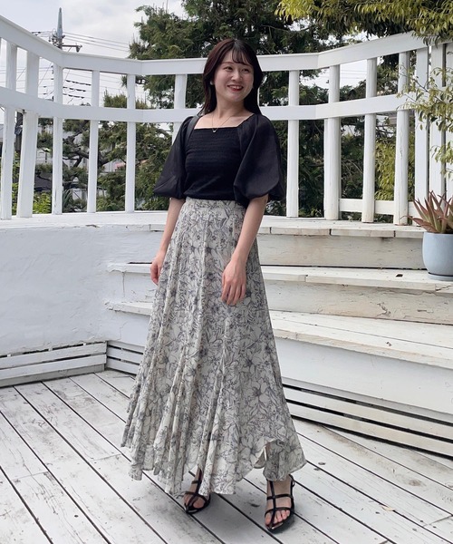 mysty woman（ミスティウーマン）の「シアーマシュマロスリーブプルオーバー 127794（Tシャツ/カットソー・レディース・ライトベージュ/ブラック/オフホワイト・FREE）」の15枚目の写真