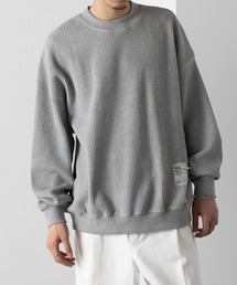 【MAISON CLUB】HEAVY OZ MOCK NECK WAFFLE SWEATER ヘビーオンスモックネックドライワッフルスウェット /MILITARY ミリタリー