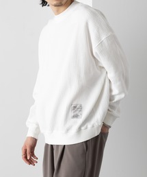 【MAISON CLUB】HEAVY OZ MOCK NECK WAFFLE SWEATER ヘビーオンスモックネックドライワッフルスウェット　/MILITARY　ミリタリー