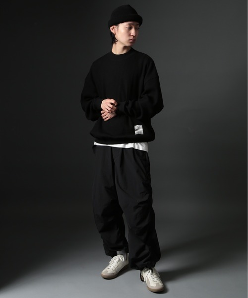 MAISON CLUB（メゾンクラブ）の「【MAISON CLUB】HEAVY OZ MOCK NECK WAFFLE SWEATER ヘビーオンスモックネックドライワッフルスウェット　/MILITARY　ミリタリー（スウェット・メンズ・ブラック/カーキ/グレー/ホワイト・M/L）」の17枚目の写真