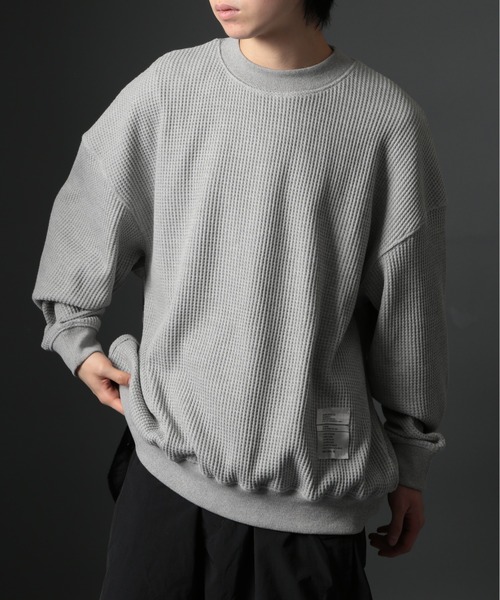 MAISON CLUB（メゾンクラブ）の「【MAISON CLUB】HEAVY OZ MOCK NECK WAFFLE SWEATER ヘビーオンスモックネックドライワッフルスウェット　/MILITARY　ミリタリー（スウェット・メンズ・ブラック/カーキ/グレー/ホワイト・M/L）」の20枚目の写真