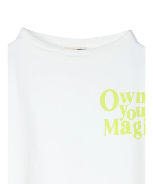 CRAFT STANDARD BOUTIQUE（クラフトスタンダードブティック）の「シルケット天竺ロゴプリントボトルネック5分袖Tee（Tシャツ/カットソー・レディース・ラベンダー/オフホワイト/チャコールグレー/ブルー・FREE）」の10枚目の写真