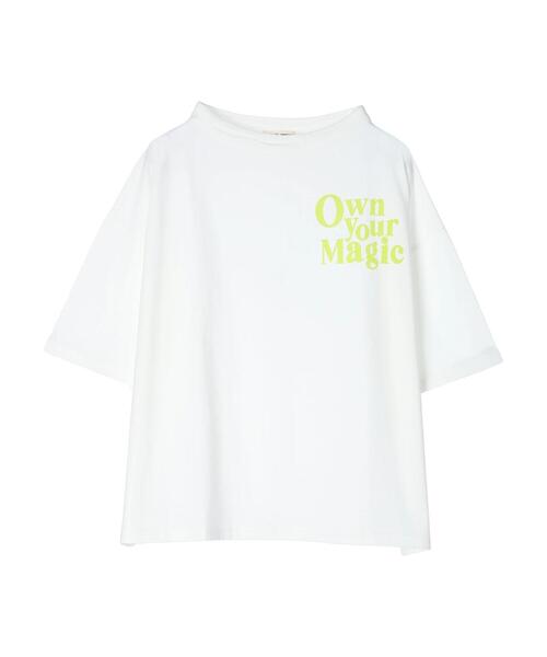 CRAFT STANDARD BOUTIQUE（クラフトスタンダードブティック）の「シルケット天竺ロゴプリントボトルネック5分袖Tee（Tシャツ/カットソー・レディース・ラベンダー/オフホワイト/チャコールグレー/ブルー・FREE）」の20枚目の写真