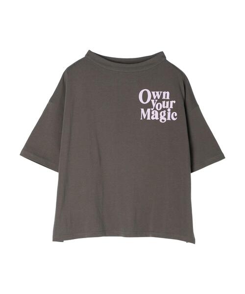 CRAFT STANDARD BOUTIQUE（クラフトスタンダードブティック）の「シルケット天竺ロゴプリントボトルネック5分袖Tee（Tシャツ/カットソー・レディース・ラベンダー/オフホワイト/チャコールグレー/ブルー・FREE）」の21枚目の写真