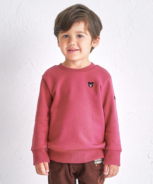 DOUBLE_B（ダブルビー）の「カラバリトレーナー（スウェット・キッズ・サーモンピンク/パープル/ブラック/マスタード/ブルー/マルチ/ダークパープル・100cm/110cm/90cm/80ｃｍ/150cm/140cm/130cm/120cm）」の5枚目の写真