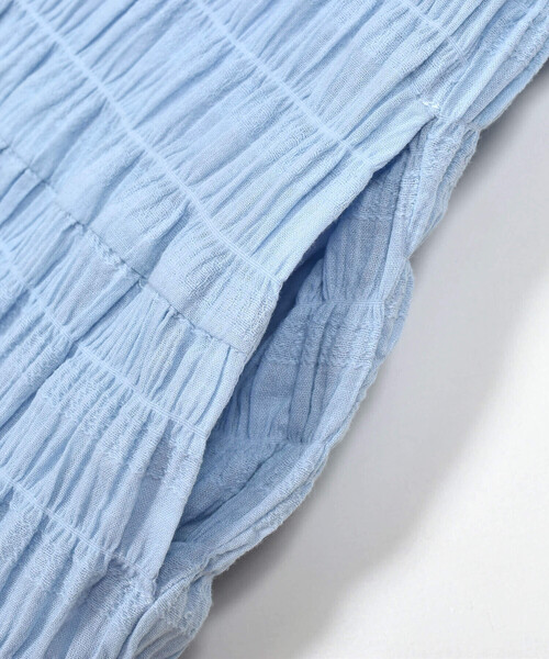 Noeil aime BeBe(ノイユエイムベベ)の「シャーリングドビーティアードワンピース(90~130cm)(ワンピース・キッズ・パープル/ブルー・90cm/110cm/100cm/120cm/130cm)」の12枚目の写真