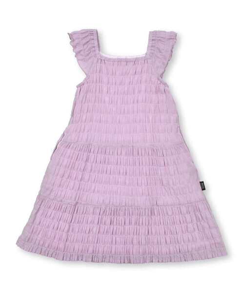 Noeil aime BeBe(ノイユエイムベベ)の「シャーリングドビーティアードワンピース(90~130cm)(ワンピース・キッズ・パープル/ブルー・90cm/110cm/100cm/120cm/130cm)」の16枚目の写真