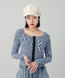 X-girl | DISTORTED STARS COMAPCT CARDIGAN(Tシャツ/カットソー)
