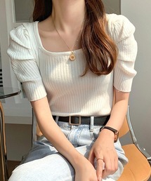 モード カットソー パワーショルダー 韓国 トップス 黒 nr6518 ys0024097_0.jpg