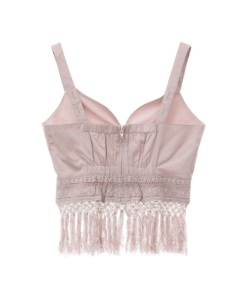 キャミソール 「STARLACE」COTTON FRINGED BUSTIER セール】【STAR☆LACE】COTTON FRINGED BUSTIER（キャミソール
