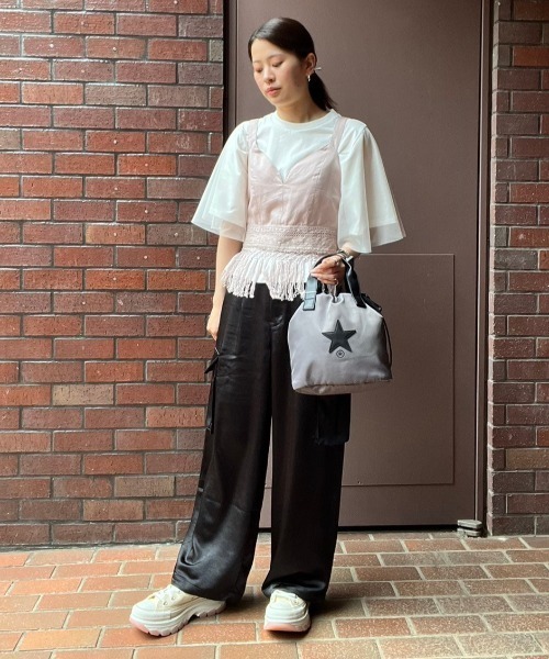 キャミソール 「STARLACE」COTTON FRINGED BUSTIER セール】【STAR☆LACE】COTTON FRINGED BUSTIER（キャミソール