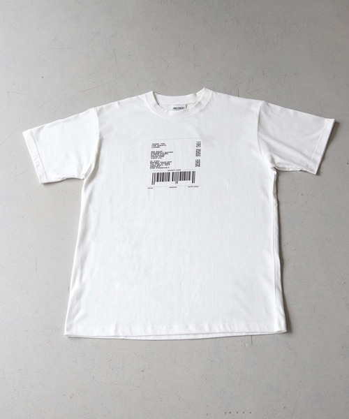 UNIT CHEST(ユニットチェスト)の「【UNIT CHEST】unique unisex T-shirt OIF designer eggs コラボT receipt by Suzuno Nakamura(Tシャツ/カットソー・メンズ・ホワイト/ブラック・S/L/M)」の4枚目の写真