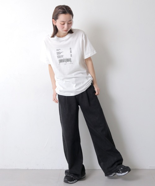 UNIT CHEST(ユニットチェスト)の「【UNIT CHEST】unique unisex T-shirt OIF designer eggs コラボT receipt by Suzuno Nakamura(Tシャツ/カットソー・メンズ・ホワイト/ブラック・S/L/M)」の17枚目の写真