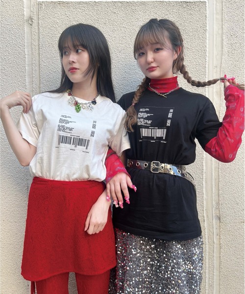 UNIT CHEST(ユニットチェスト)の「【UNIT CHEST】unique unisex T-shirt OIF designer eggs コラボT receipt by Suzuno Nakamura(Tシャツ/カットソー・メンズ・ホワイト/ブラック・S/L/M)」の5枚目の写真
