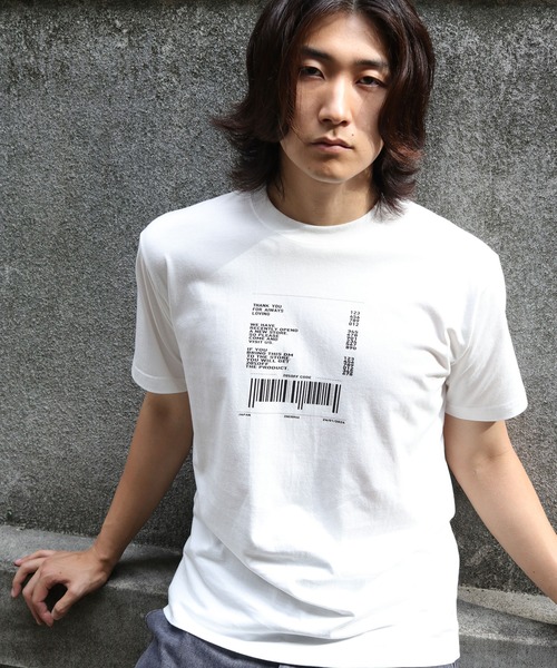 UNIT CHEST(ユニットチェスト)の「【UNIT CHEST】unique unisex T-shirt OIF designer eggs コラボT receipt by Suzuno Nakamura(Tシャツ/カットソー・メンズ・ホワイト/ブラック・S/L/M)」の8枚目の写真