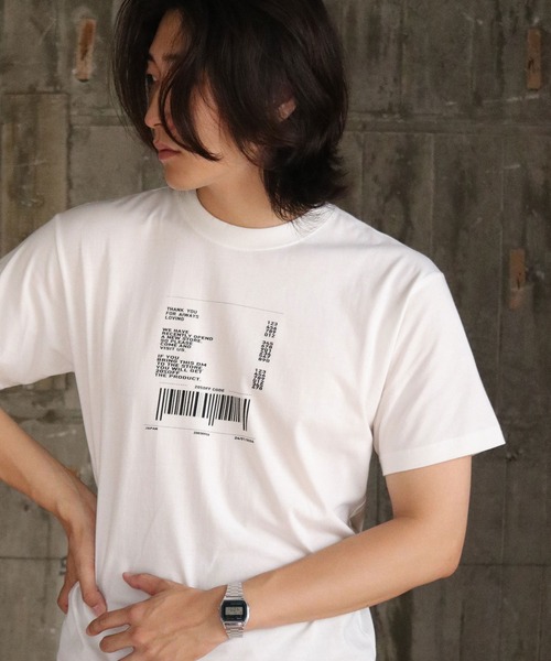 UNIT CHEST(ユニットチェスト)の「【UNIT CHEST】unique unisex T-shirt OIF designer eggs コラボT receipt by Suzuno Nakamura(Tシャツ/カットソー・メンズ・ホワイト/ブラック・S/L/M)」の9枚目の写真