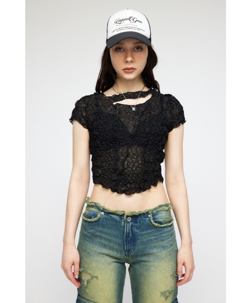 LAGUA GEM ASYMMETRY CUT トップス LAGUA GEM | ASYMMETRY CUT トップス (Tシャツ・カットソー(半袖