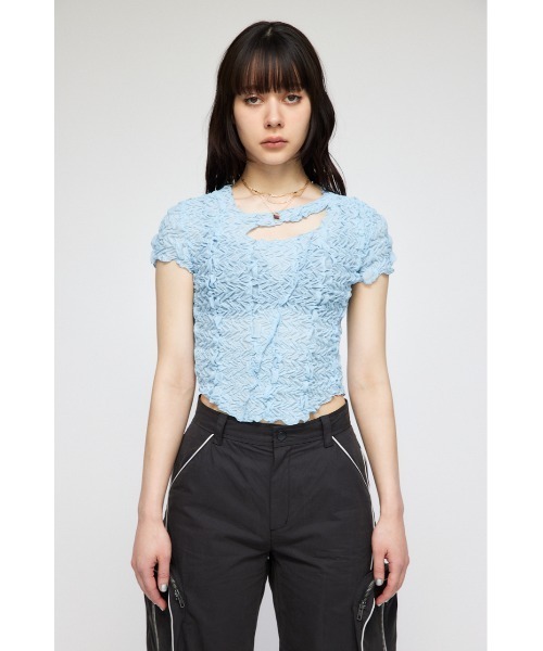 LAGUA GEM（ラグアジェム）の「CRUMPLY CUT トップス（Tシャツ