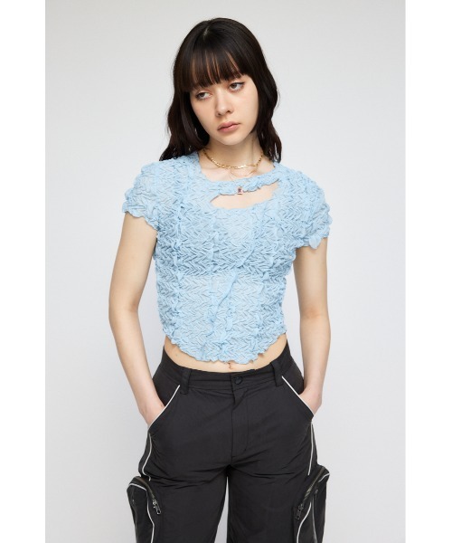 LAGUA GEM（ラグアジェム）の「CRUMPLY CUT トップス（Tシャツ