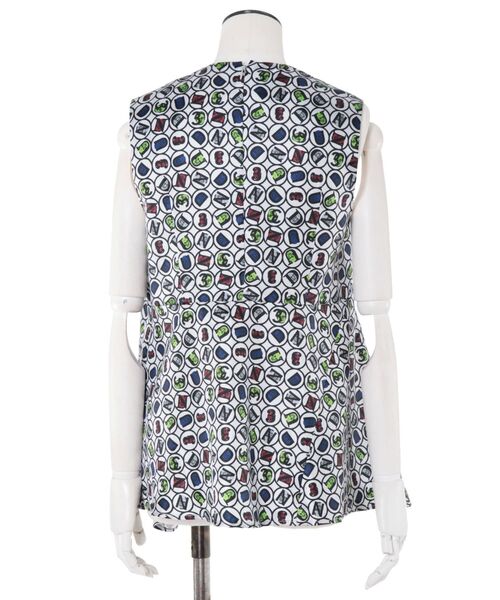シャツ+ブラウス(半袖+袖なし) UN3D.  TUCK GATHER SLEEVELES TOP UN3D.（アンスリード）の「【COOKIE!コラボ】TUCK GATHER SLEEVELES