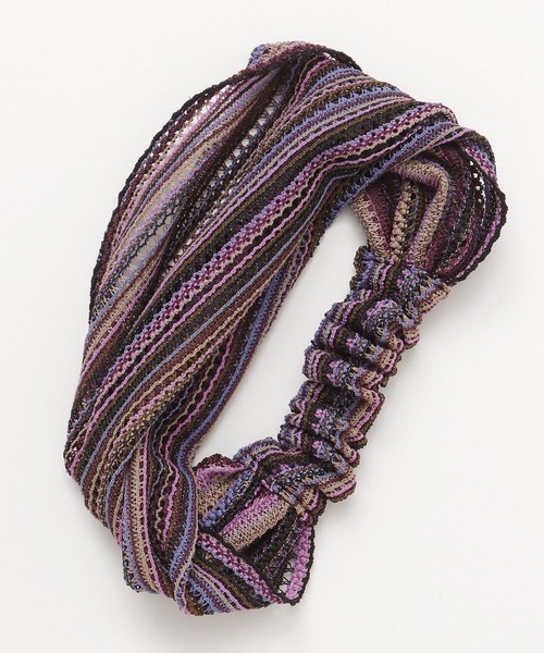 チャイハネ(チャイハネ)の「【チャイハネ】タニアヘアバンド(ヘアバンド・レディース・ベージュ/ブラック/ブルー/グリーン/パープル・FREE)」の5枚目の写真