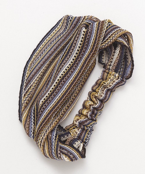 チャイハネ(チャイハネ)の「【チャイハネ】タニアヘアバンド(ヘアバンド・レディース・ベージュ/ブラック/ブルー/グリーン/パープル・FREE)」の4枚目の写真