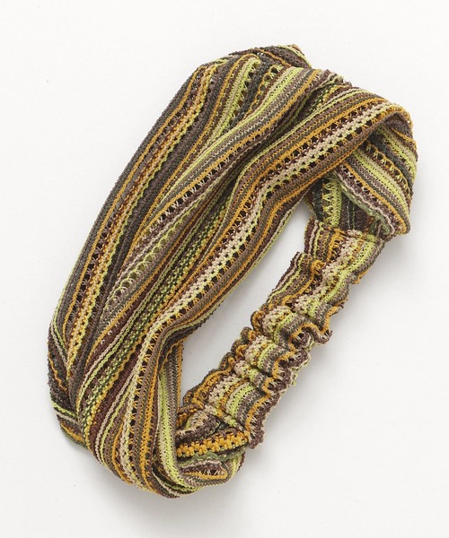 チャイハネ(チャイハネ)の「【チャイハネ】タニアヘアバンド(ヘアバンド・レディース・ベージュ/ブラック/ブルー/グリーン/パープル・FREE)」の3枚目の写真