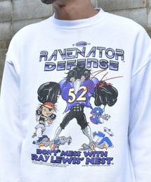 NBA/NFL/NHL/MLB（エヌビーエーエヌエフエルエヌエイチエルエムエルビー）の「【ヴィンテージ古着】00's Baltimore Ravens / ボルチモア・レイブンズ RAY LEWS プリント スウェット USA製（スウェット）」