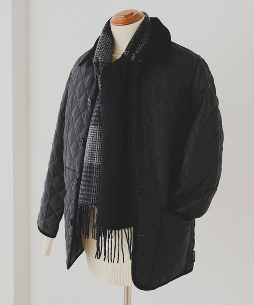 BEAMS(ビームス)の「千鳥 ブロックチェック マフラー(マフラー・メンズ・ブラック/ブラウン/ネイビー・ONE SIZE)」の4枚目の写真