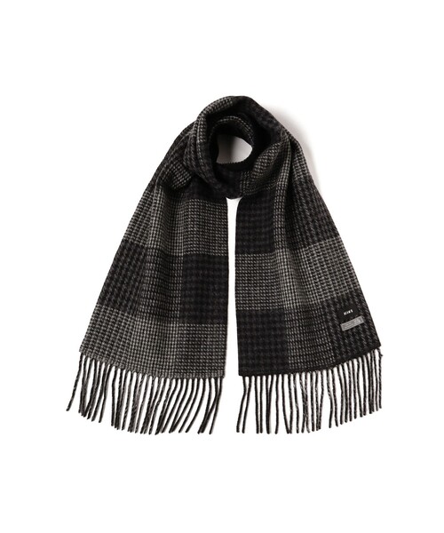 BEAMS(ビームス)の「千鳥 ブロックチェック マフラー(マフラー・メンズ・ブラック/ブラウン/ネイビー・ONE SIZE)」の8枚目の写真