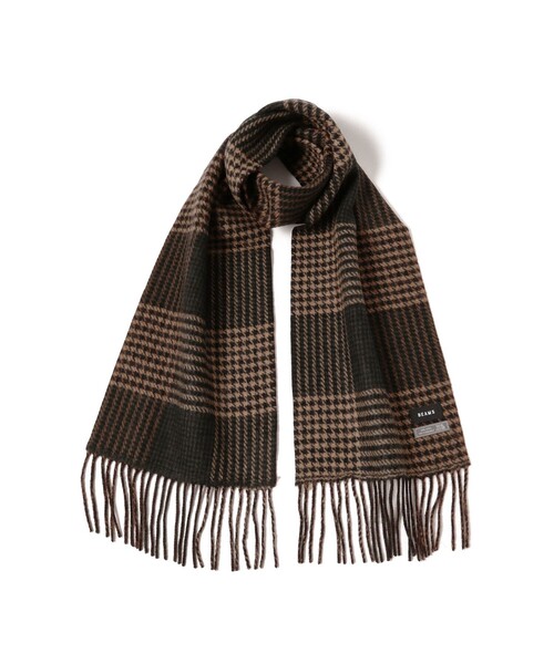 BEAMS(ビームス)の「千鳥 ブロックチェック マフラー(マフラー・メンズ・ブラック/ブラウン/ネイビー・ONE SIZE)」の11枚目の写真