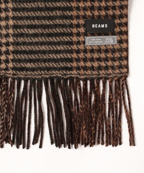 BEAMS(ビームス)の「千鳥 ブロックチェック マフラー(マフラー・メンズ・ブラック/ブラウン/ネイビー・ONE SIZE)」の13枚目の写真