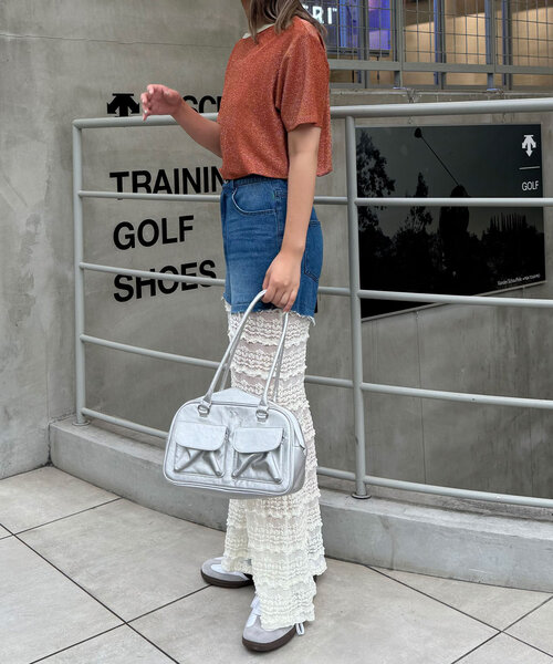 CIAOPANIC（チャオパニック）の「レースドッキングデニムフレアパンツ（その他パンツ・レディース・インディゴブルー・MEDIUM/SMALL/X-SMALL）」の15枚目の写真