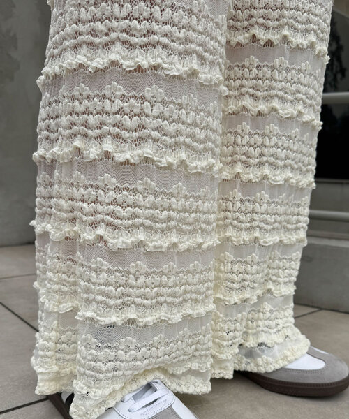 CIAOPANIC（チャオパニック）の「レースドッキングデニムフレアパンツ（その他パンツ・レディース・インディゴブルー・MEDIUM/SMALL/X-SMALL）」の21枚目の写真